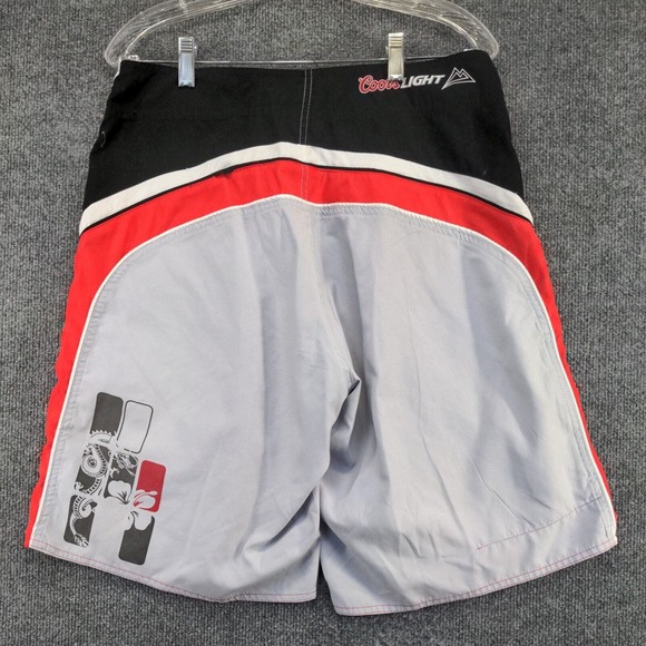 Coors Light Men's Board Shorts Trunks Gray Size Small Drawstrings - Picture 2 of 12